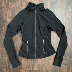 Lululemon black peplum define jacket size 2.